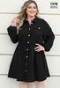 Immagine di PLUS SIZE TEXTURED BUTTON UP SHIRT  DRESS